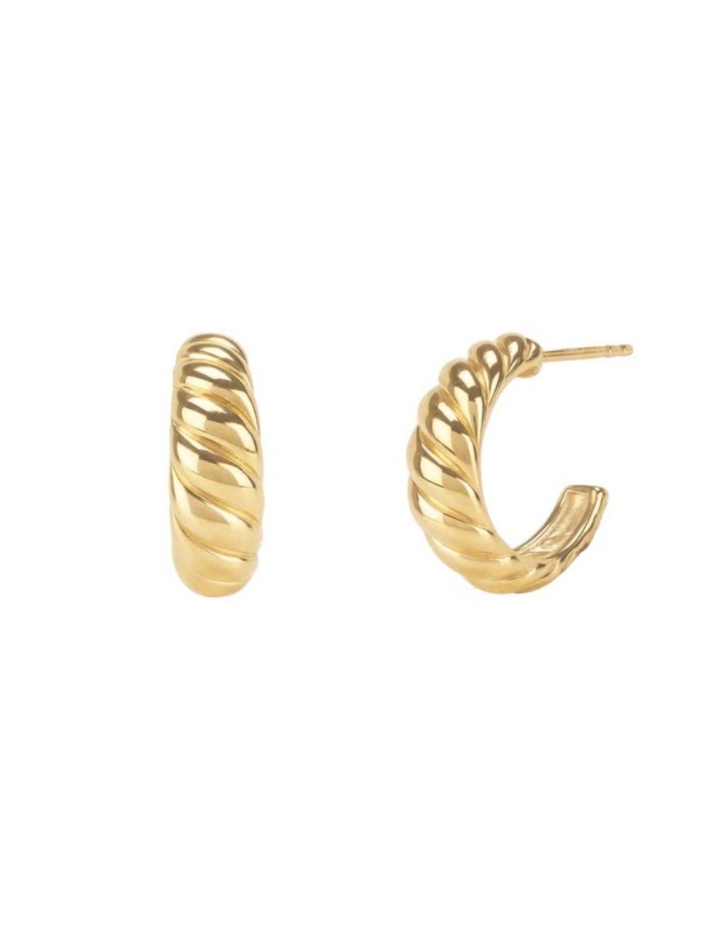 💛 Mejuri 18k Yellow Gold Vermeil Croissant Dome Earrings - Retired Designer